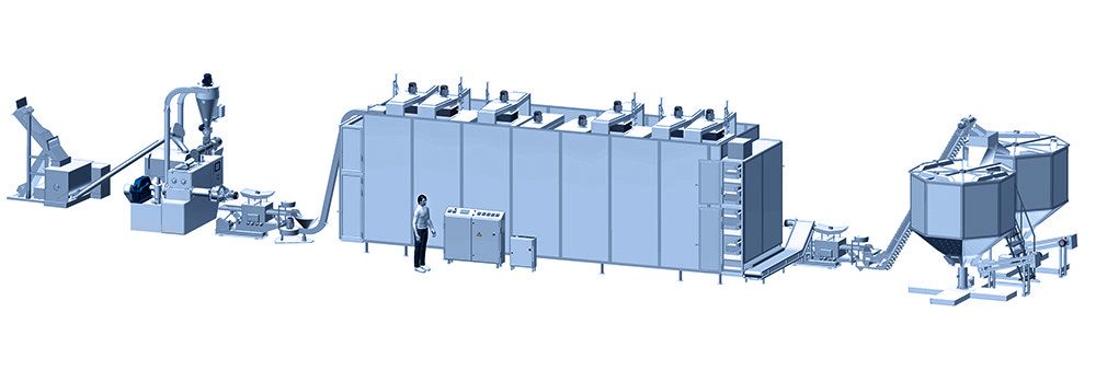 ショートカットパスタ生産ライン全ライン図